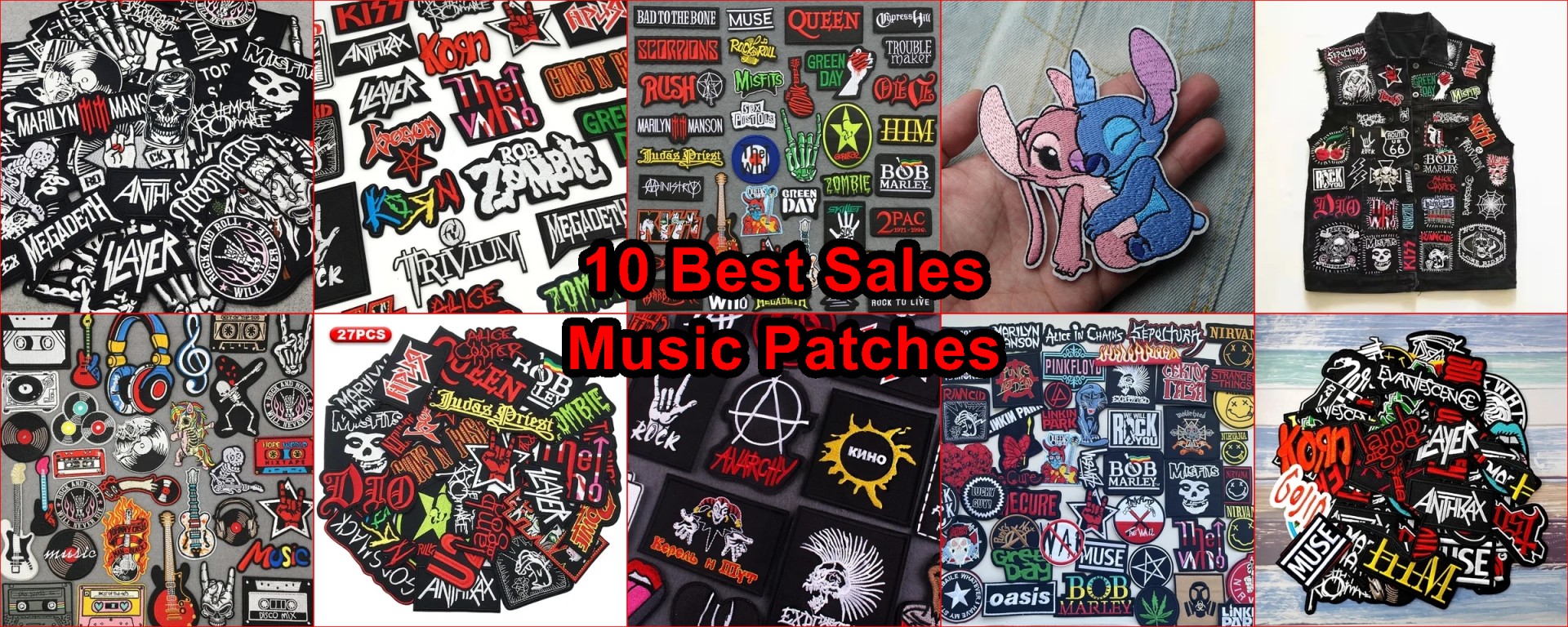 iron-on band patches