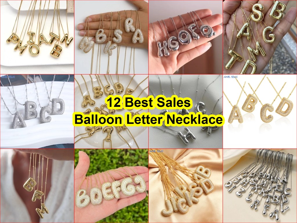 balloon letter necklace