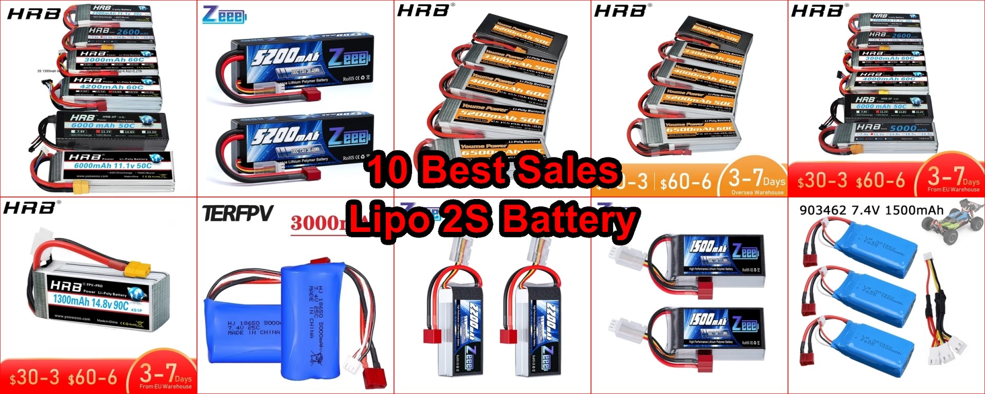 best AliExpress LiPo batteries