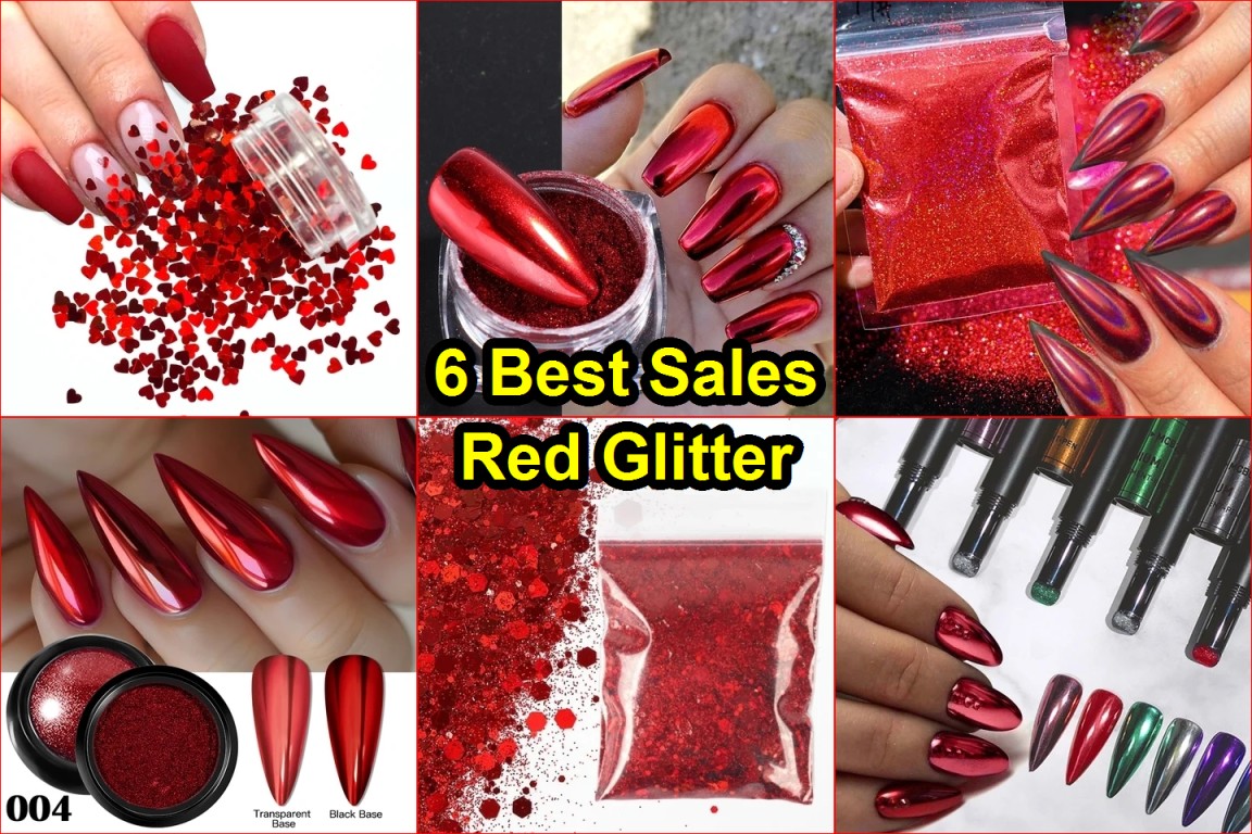 red chrome nail powder