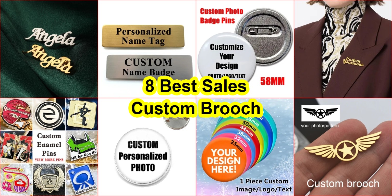 personalized name brooch