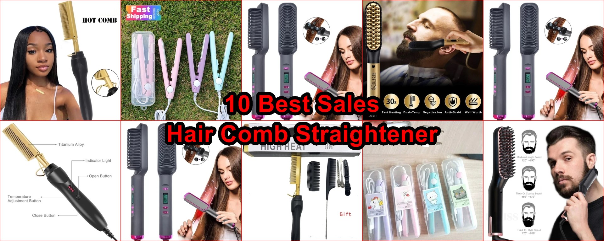 hair straightener brush