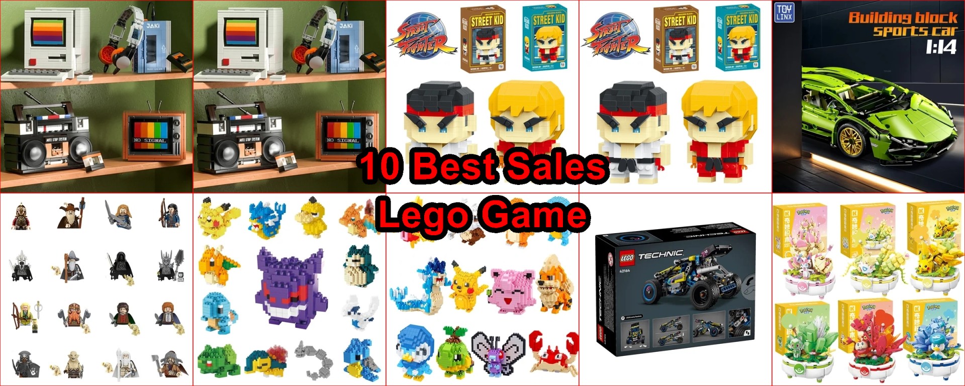 retro mini TV block set