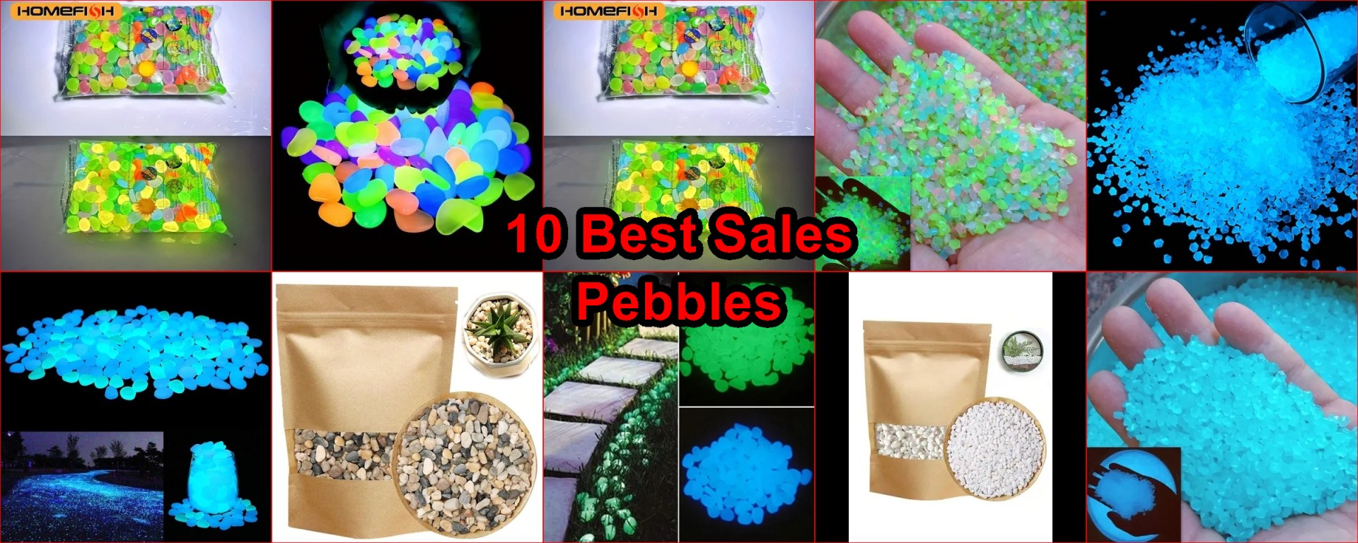 luminous garden stones