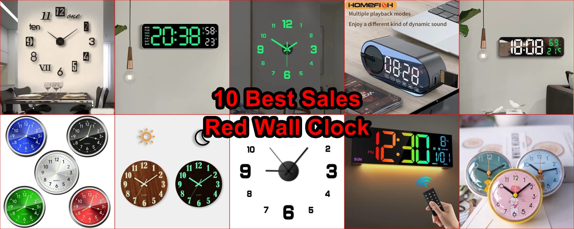 digital wall clocks