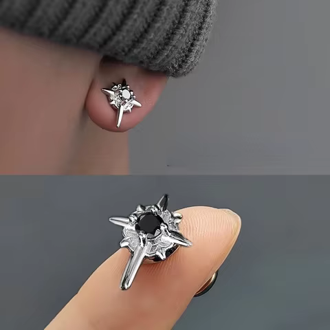1 Pair North Star Magnet Ear Clip For Men Without Ear Holes Earrings Women Simple Jewelry Daily Decoration 8 best sales men magnetic earrings - №5