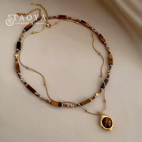 10 best sales leopard necklace - №3