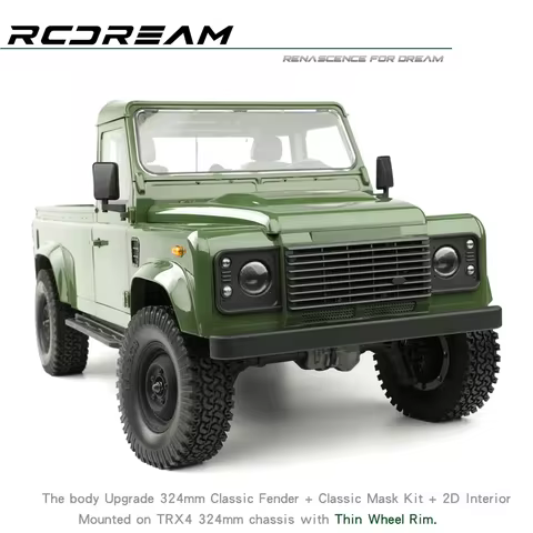 TRX-4 Simulation 324mm Wheelbase 2 Doors Pickup Truck Body Shell for 1/10 RC Crawler Car Traxxas TRX4 DEFENDER RD110 Parts 10 best sales traxxas body - №9