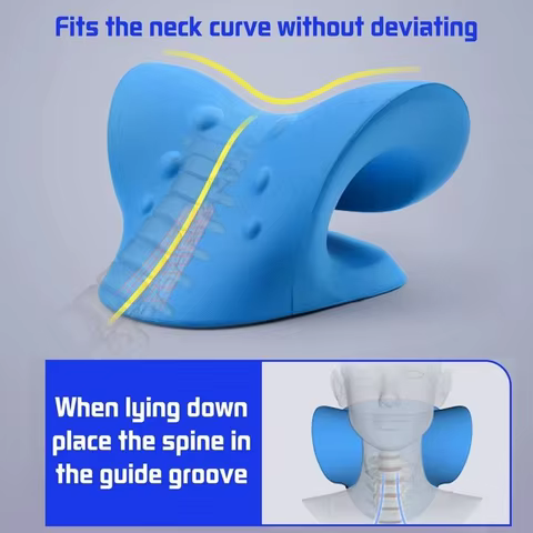 Neck Shoulder Stretcher Relaxer Cervical Chiropractic Traction Device Pillow For Side Back Stomach Sleeper Remedial Pillows 10 best sales illy - №7