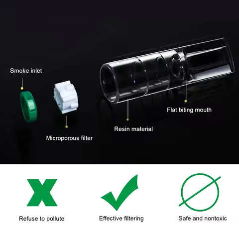 Cigarette filter, 100 Uds, disposable, for smoking, tar reduction filter, cigarette cleaning holder, Medical converter 12 best sales nicotine liquid - №7