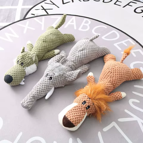 Plush Cartoon Puppy Dog Toy Pet Dog Chew Squeak Toys for Small Dogs Teeth Grinding Pet Products Dog Accessories 8 best sales pitbull plush - №7