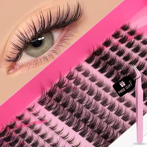 GROINNEYA DIY Lashes Extension Kit Individual Lashes Clusters Faux Mink Eyelash Extension Mix set with Lash Bond and Seal Makeup 10 best sales mate kit - №2