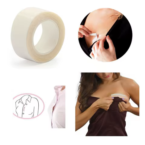 3-9M Waterproof Dress Cloth Tape Double-sided Secret Body Self Adhesive Breast Bra Strip Safe Transparent Clear Lingerie Tape 6 best sales relx - №3