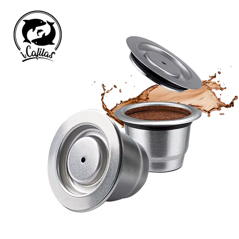 Coffee capsule reusable pods for Nespresso stainless steel coffee filter Espresso Crema pod manufacturer's new upgrade 10 best sales illy - №4