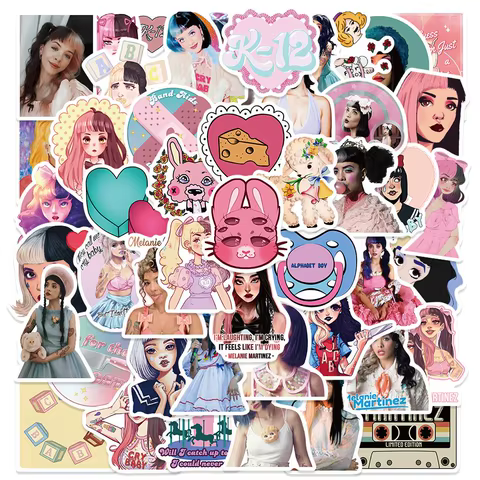 50Pcs Singer Melanie Martinez Stickers for Water Bottles Laptop Suitcase Scrapbooking Journaling Kids Adults Teens Toy Gifts 8 best sales melanie martinez sticker - №4