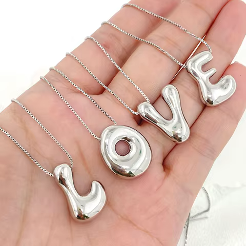 12 best sales balloon letter necklace - №3