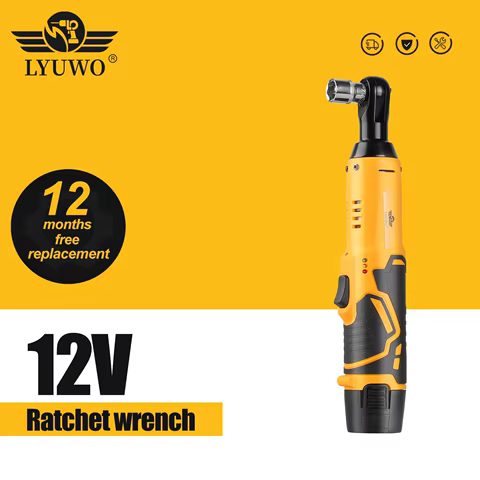LYUWO 12V 3/8 Rechargeable Electric , Ratchet Set, Angle Drill, Screwdriver To Remove Screw Nut, Automobile Maintenance Tool 10 best sales technician - №9