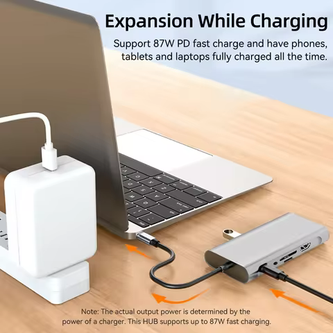 USB C HUB 4K 30Hz Type C to HDMI-compatible USB 3.0 Adapter 11 in 1 Type C HUB Dock PD 87W USB C Splitter for MacBook Pro Air 8 best sales type c to vga - №2