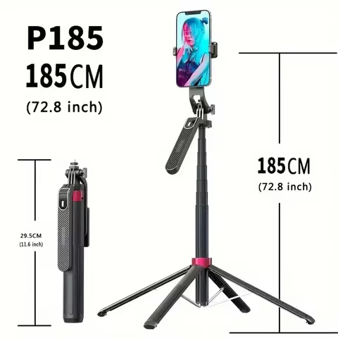 Portable camera tripod with wireless remote control and 360 ° rotation for video recording, video recording, and live streaming 6 best sales video maker - №5
