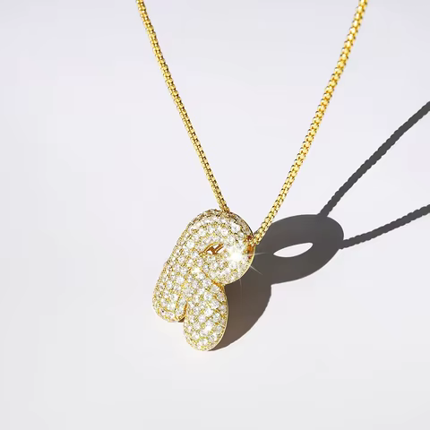 12 best sales balloon letter necklace - №2