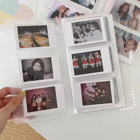 Transparent Photo Album Mini Polaroid Album Photo Card Train Ticket Card Collection Book Jewelry Card Album Photocards Holder 12 best sales photo album 9x13 - №11