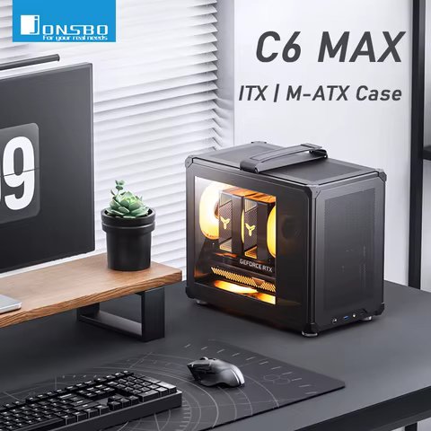 Jonsbo C6 Max Handle Case ITX M-ATX Side transparent Chassis ATX Power Supply Desktop Game Office Small Computer C6 Chassis 12 best sales bcm94360ng - №12
