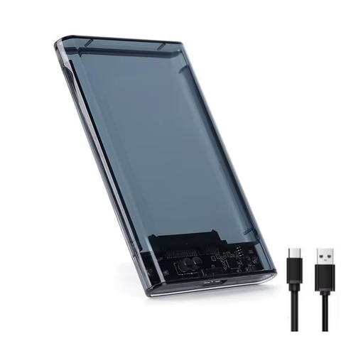 Transparent HDD Case Caddy Box HDD Enclosure 2.5 SSD SATA To USB 3.0 Type-C 3.1 Adapter External Hard Drive Box 10 best sales hdd rack - №2