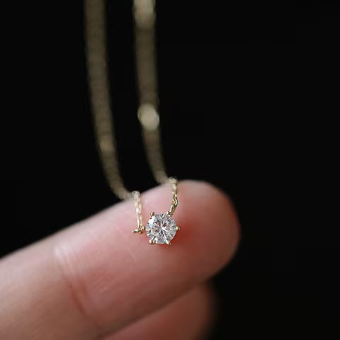 925 Sterling Silver 14k Gold Plated Necklace Versatile Single Sparkling Zircon Clavicle Chain for Women Wedding Jewelry 12 best sales s925 post - №10