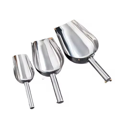 Stainless-Steel Ice Cube Scoop Bar Buffet Party Kitchen Spice Candy Flour Nut Scoop Spoon Dry Goods Shovel Kitchen Accessories 10 best sales flour scoop - №1