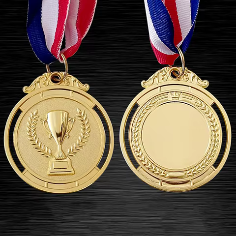 Winner Reward Gold Silver Bronze Award Medal with Neck Ribbon 1st 2nd 3rd Prize Medal for Sport Competition Prize Medal Souvenir 8 best sales medals - №8