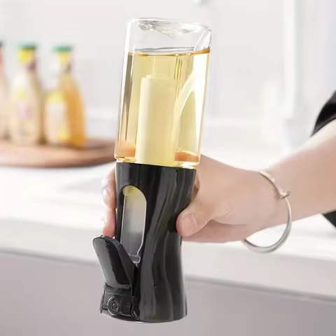 200/300/500ml Oil Spray olive oil spray Bottle Kitchen Cooking Dispenser Camping Baking Vinegar Soy Sauce Sprayer Containers 8 best sales kmart kitchen storage - №2