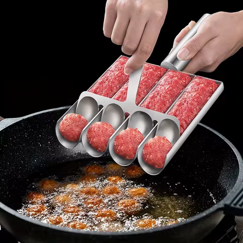 Easy-Release Non-Stick Meatball Maker Set - Manual Meatball Spoon for Effortless Fish Balls-Ideal Kitchen Tool for Home Cooking 10 best sales meatball maker - №3