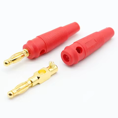4pcs New 4mm Plugs pure copper Gold Plated Musical Speaker Cable Wire Pin Banana Plug Connectors 10 best sales banana hifi - №10