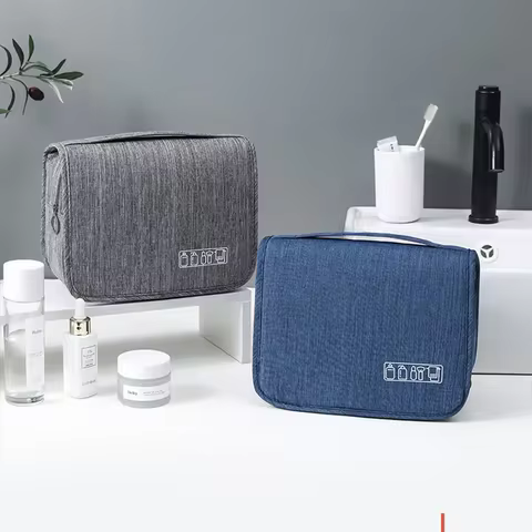 Oxford Fabric Men Business Portable Storage Bag Toiletries Organizer Women Cosmetic Bag Waterproof Hanging Travel Wash Pouch 6 best sales luxury makeup organizer - №3