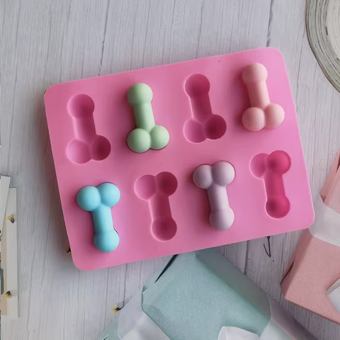 Cake Mold Dick Ice Cube Tray Silicone Mold Soap Candle Moulds Sugar Craft Tools Chocolate Mould Mini Ice Cream Forms 10 best sales chocolate penis mould - №3