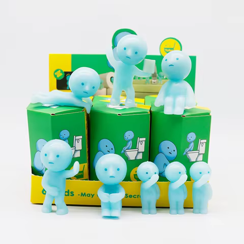 Smiski Hippers Blind Box Yoga Fitness Series Mini Figure Cute Noctilucent Decoration Doll Bedroom toilet Series Model Toy Gift 10 best sales mini brands - №9
