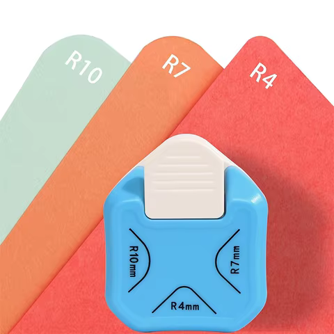 3 in 1, R 4/7/10 mm Corner Punch, Corner Rounder, Made of Metal and Plastic, for Crafts with Paper, Cards Design and Scrapbookin 10 best sales corner punch - №1