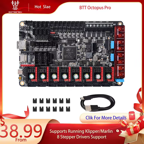 BIGTREETECH Octopus Pro V1.0/1 BTT Motherboard Klipper 3D Printer Accessories TMC2209 TMC5160 Pro Ender 3 Upgard Voron 2.4 Board 10 best sales bigtreetech octopus - №8