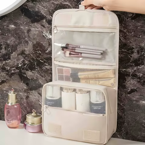 Capacity Dry Wet Separation Handheld Storage Bag Washable Bag Large Travel Multi Functional Hanging Makeup Bag With Hanging 8 best sales pharma - №2