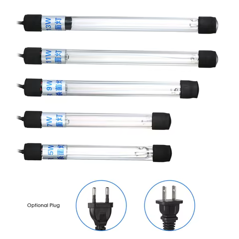 UV Light 13W Sterilization Lamp Submersible Ultraviolet Sterilizer Water Disinfection for Aquarium Fish Tank Pond AC220-240V 8 best sales uv light for aquarium - №4
