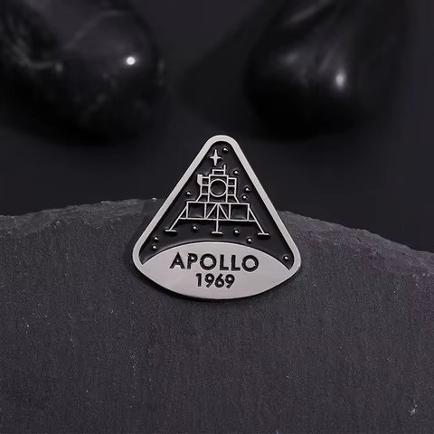 Apollo 11 Módulo Lunar Programa Lunar Landing Rocket Broche, Coleção Comemoração Emblema para Lapela Jóias, 1969 Esmalte Pin 8 best sales lunar module - №8