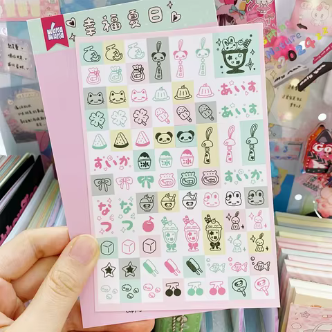1Pc Kawaii Scrapbook Animal Deco Stickers Stationary Decorative Stickers for Arts Diy Journal Planner Phone Decal Stick 6 best sales duck stationary - №3
