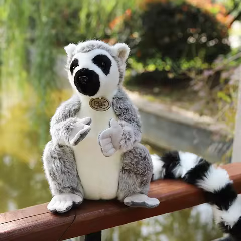 28cm Wild Lemur Stuffed Plush Animal Toy Short and Long Arms Simulated Plushie Like Real Kids Present 12 best sales madagascar toy - №4