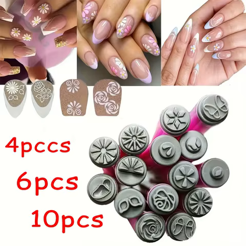 8 best sales flower nail stamp - №2