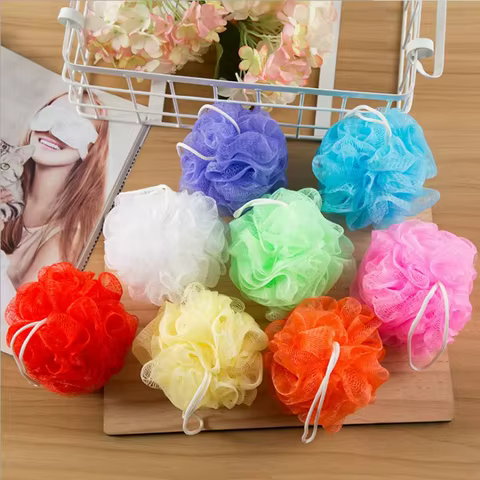 10Pc Color Random Bath Shower Soap Bubble Body Wash Exfoliate Puff Sponge Mesh Net Ball Bath Brushes Random Color Wholesale 12 best sales net sponge - №8