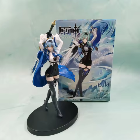 18cm Eula Figure Genshin Impact PVC Action Figure Anime Cute Girl Klee Paimon Eula Figurine Hu Tao Collect Model Toy Doll Gift 6 best sales genshin impact klee - №6