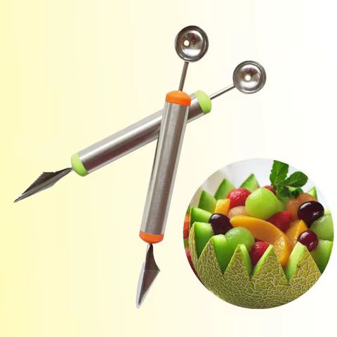 Fruit Platter Carving Knife Melon Baller Spoon Ice Cream Scoop Watermelon kitchen gadgets accessories Slicer Tools 12 best sales melon slicer - №10