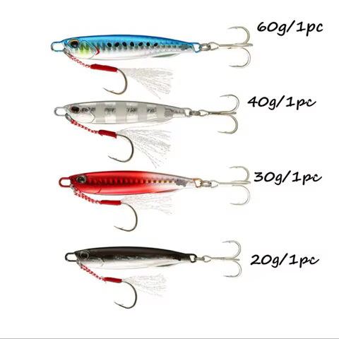 Fishing Lure Metal Jig 4pcs/Lot 20g 30g 40g 60g Jigging Lure Long Casting Jigs Spoon Wobbler Bait Sea Bass Fishing Bait Pesca 8 best sales j sound speaker - №6