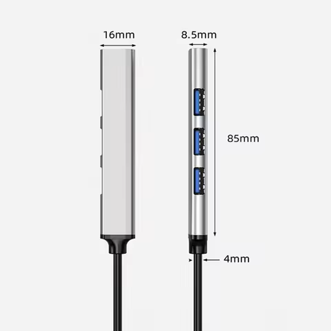 4-Port USB-C Hub 3.0/3.1-Multi-Device Splitter OTG for MacBook/Huawei/Xiaomi/Lenovo & Mor-Plug&Play-Ultra Slim PC Accessory! 6 best sales lenovo keyboard - №5