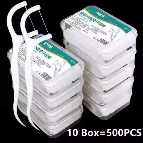1/2/5/10 Box Portable Disposable Dental Floss Plastic Toothpick High-tension Dental Floss Stick Dental Floss Box Oral Care 8 best sales stylance - №5